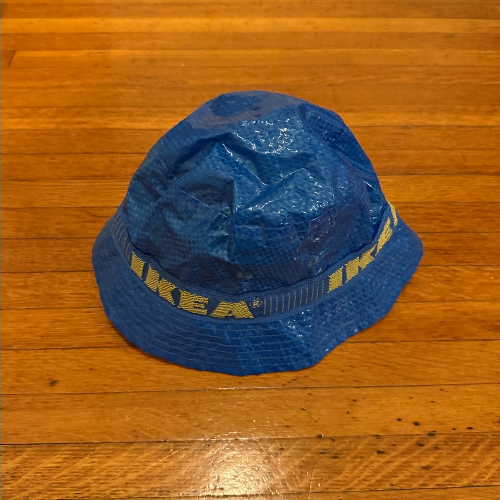 IKEA Blue Bucket Hat with Yellow Logo